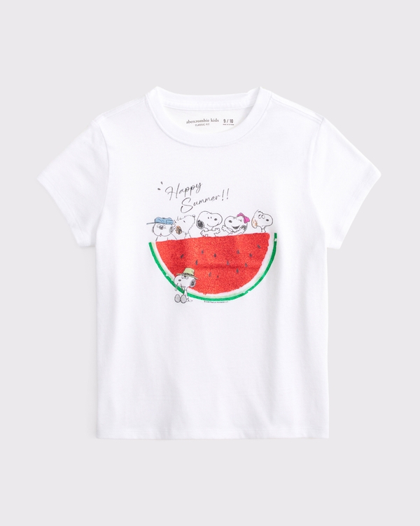 snoopy graphic tee, White view 1