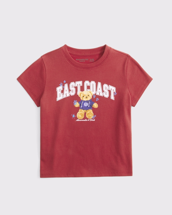 bear graphic tee, Red view 2