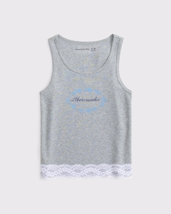 lace-trim graphic tank from Abercrombie & Fitch - $17.21
