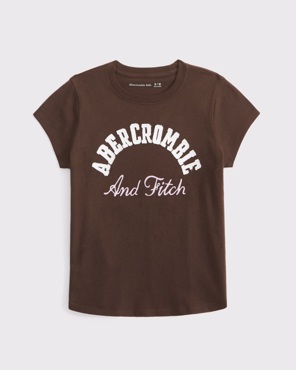 maglietta oversize con logo, Castagna view 1