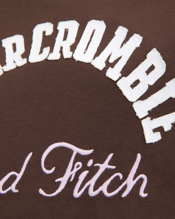 maglietta oversize con logo, Castagna view 2