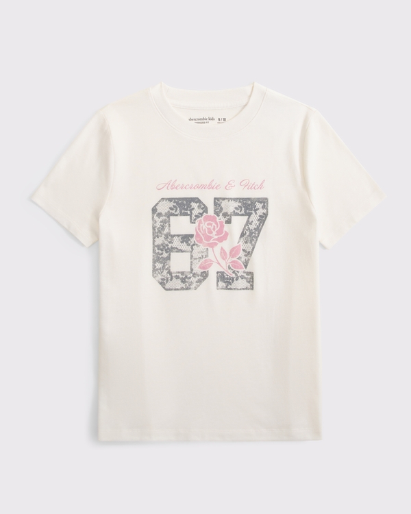 oversized graphic tee, Cream view 1