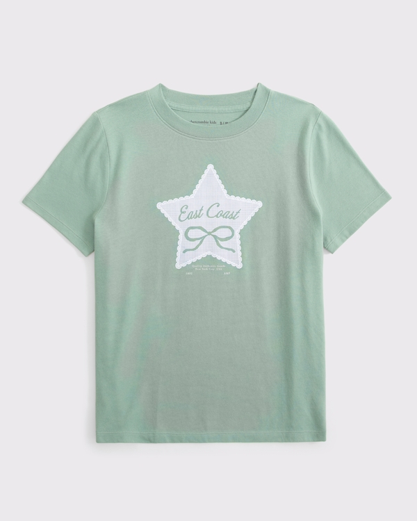 oversized graphic tee, Cool Sage view 1
