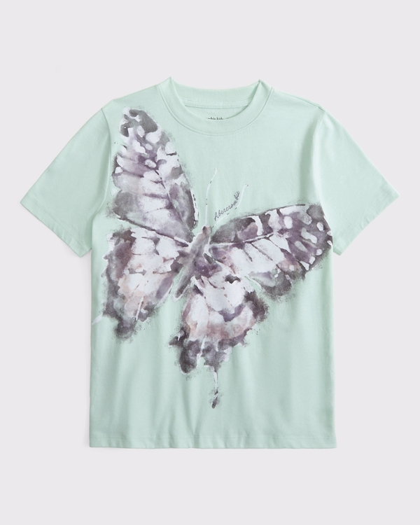 oversized graphic logo tee, Light Green view 2