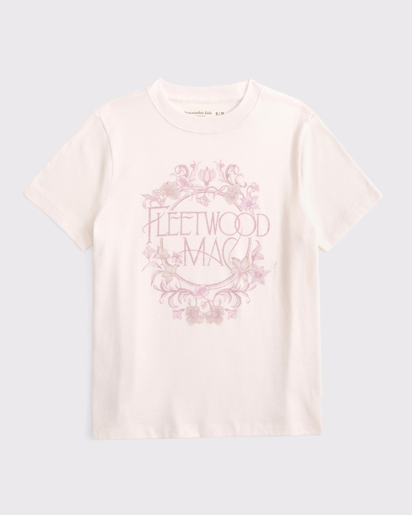 camiseta extragrande con estampa de fleetwood mac, Rosado Claro view 1