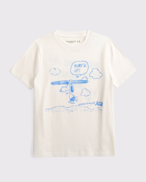 snoopy graphic tee, Cream view 1