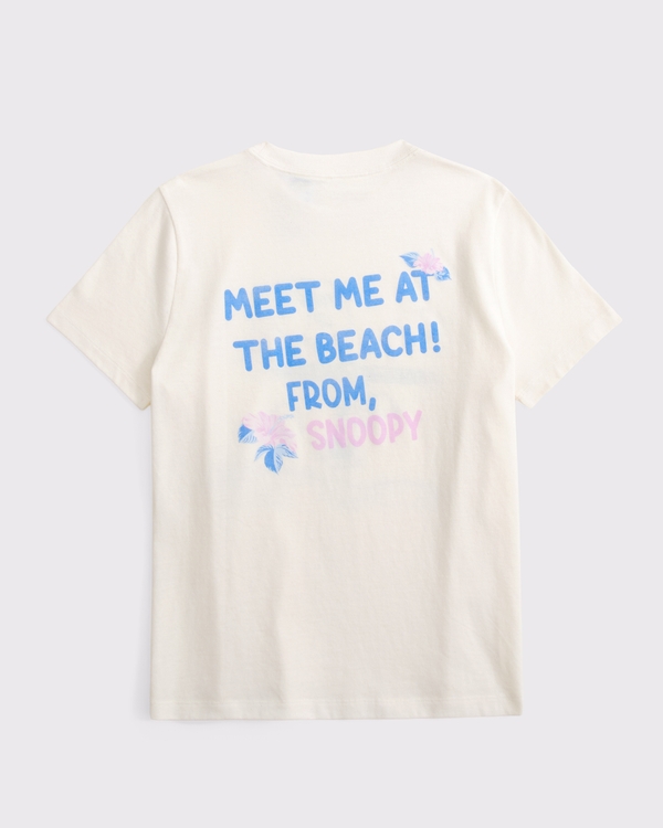 snoopy graphic tee, Cream view 2