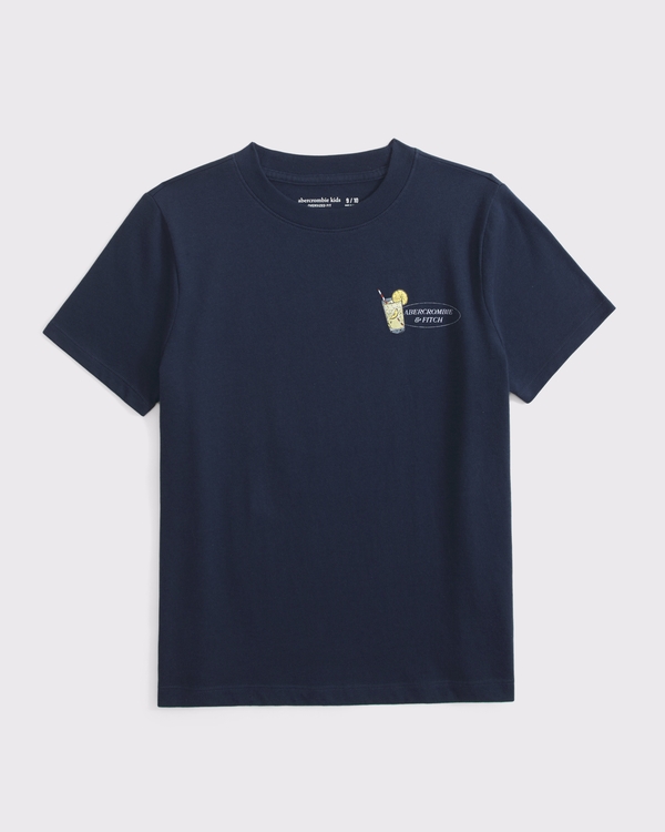 oversized graphic tee, Navy view 2