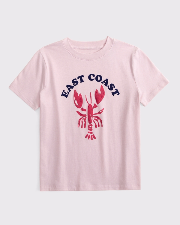 oversized graphic tee, Ballet Pink view 2