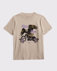 oversized graphic logo tee