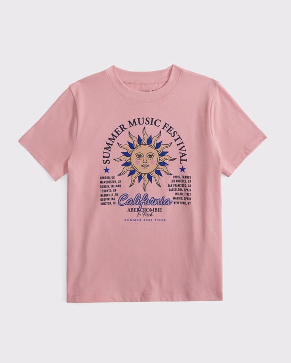 oversized graphic logo tee, Pink view 1