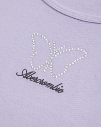 graphic logo scoopneck tee