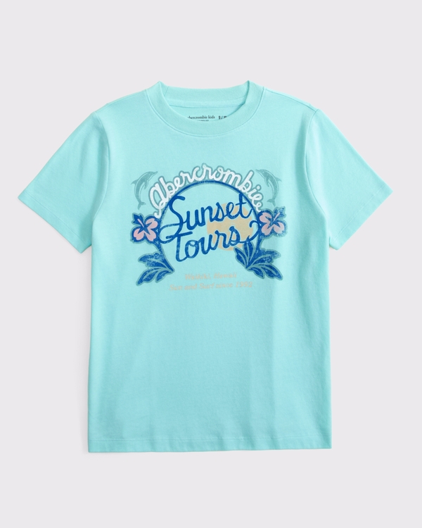 graphic tee, Crystal Blue view 1
