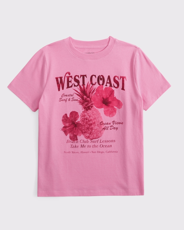 graphic tee, Pink view 1