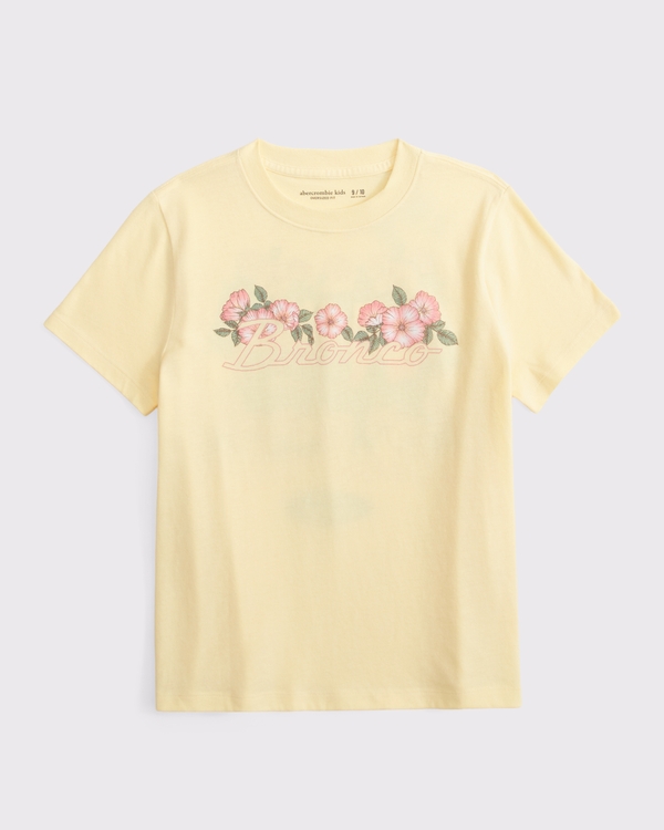 bronco graphic tee, Creamy Yellow view 2