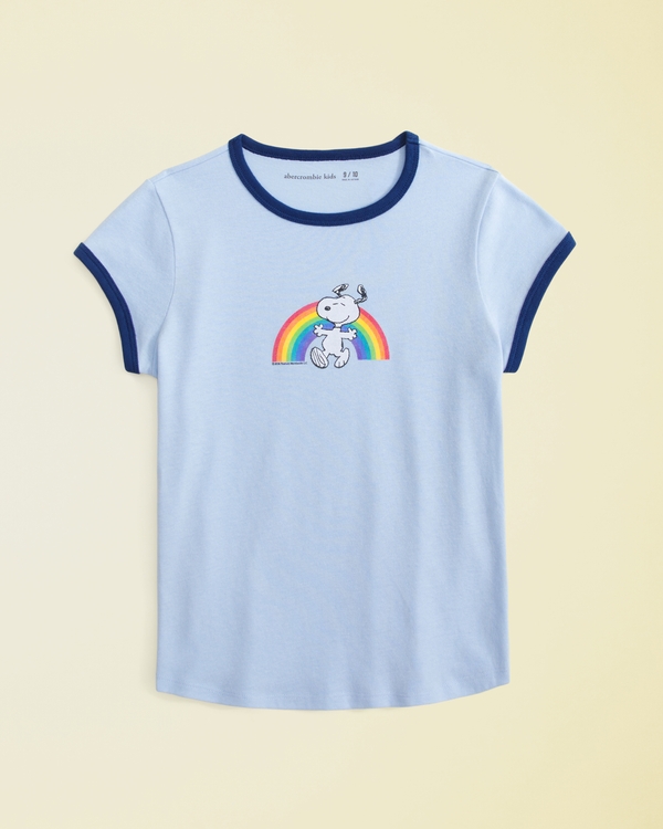 kids pride snoopy graphic tee, Powder Blue view 1