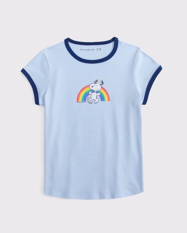 kids pride snoopy graphic tee, Powder Blue view 1