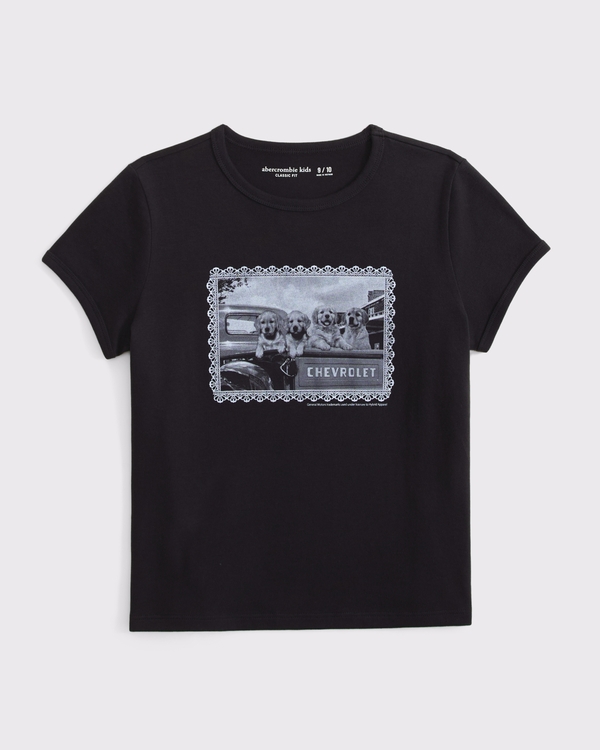 chevrolet puppy graphic tee, Dark Gray view 1
