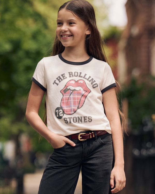 rolling stones graphic ringer tee, Cream view 1