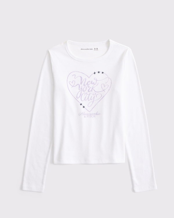 new york city long-sleeve tee, White view 1