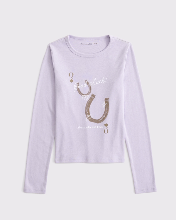 graphic logo long-sleeve tee, Lavender Haze view 1