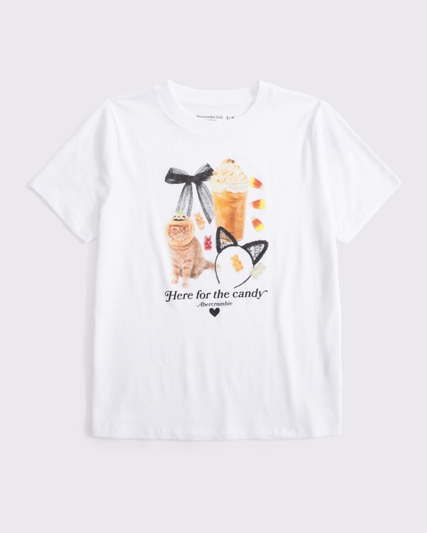 oversized halloween crew tee, White view 1