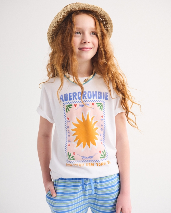 logo graphic tee, White view 1