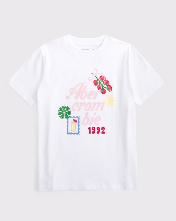logo graphic tee, White view 2