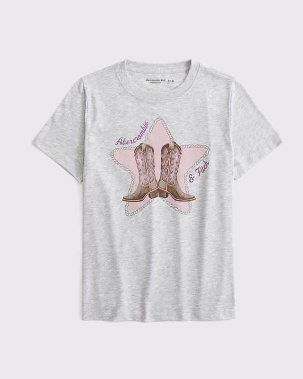 oversized logo graphic tee, Light Gray view 1