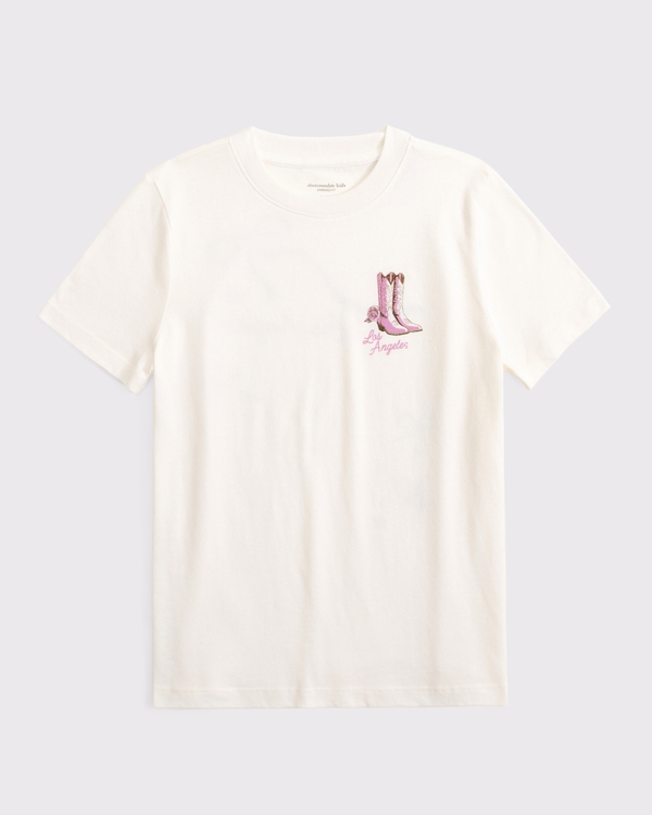 western graphic tee, Cream view 2
