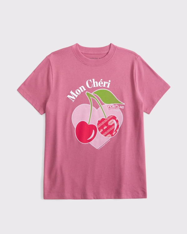 oversized dum dums graphic tee, Dark Pink view 1