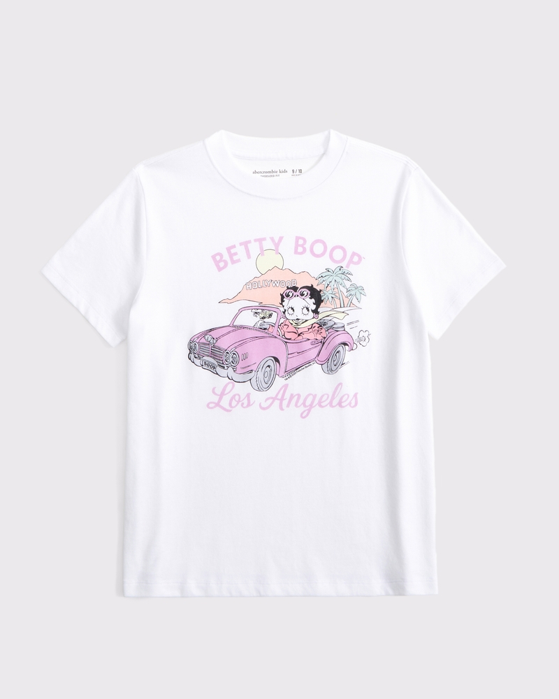 ベディ・ブープ girls oversized betty boop graphic tee | girls tops