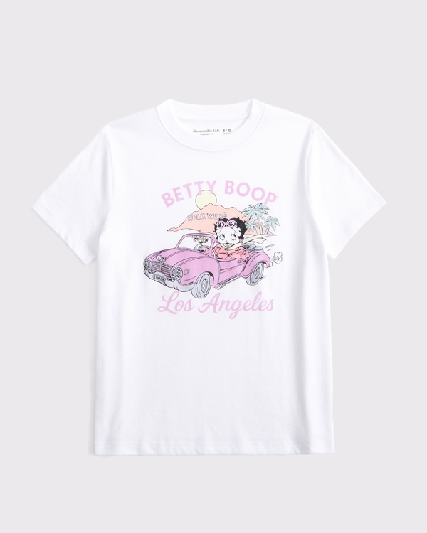 oversized betty boop graphic tee, White view 1