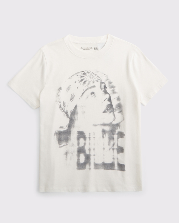 oversized billie eilish graphic tee, Cream view 1