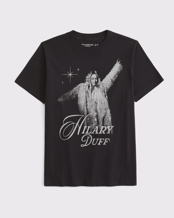 hilary duff oversized graphic tee, Charcoal view 1