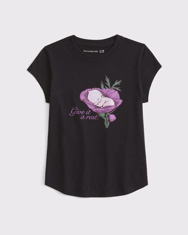 kewpie slim tee, Charcoal view 1