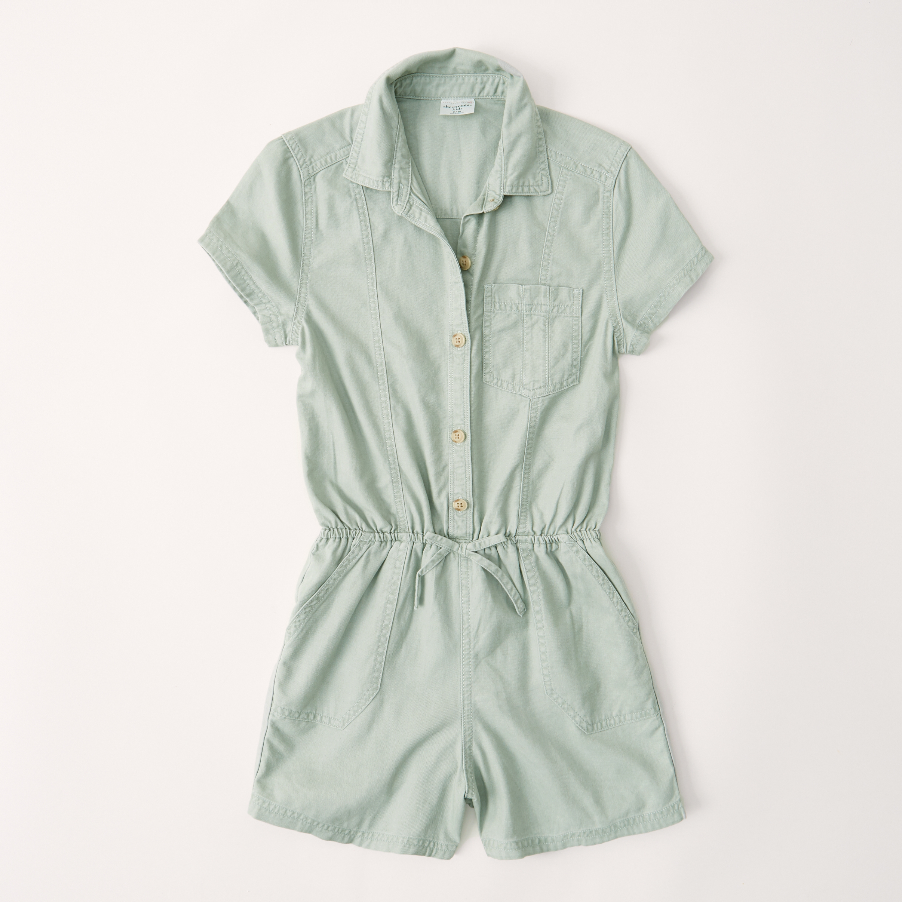 olive green utility romper