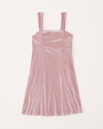 Pink velvet slip dress 2025