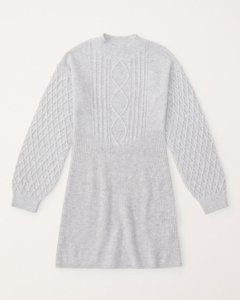 abercrombie kids cable mockneck sweater dress