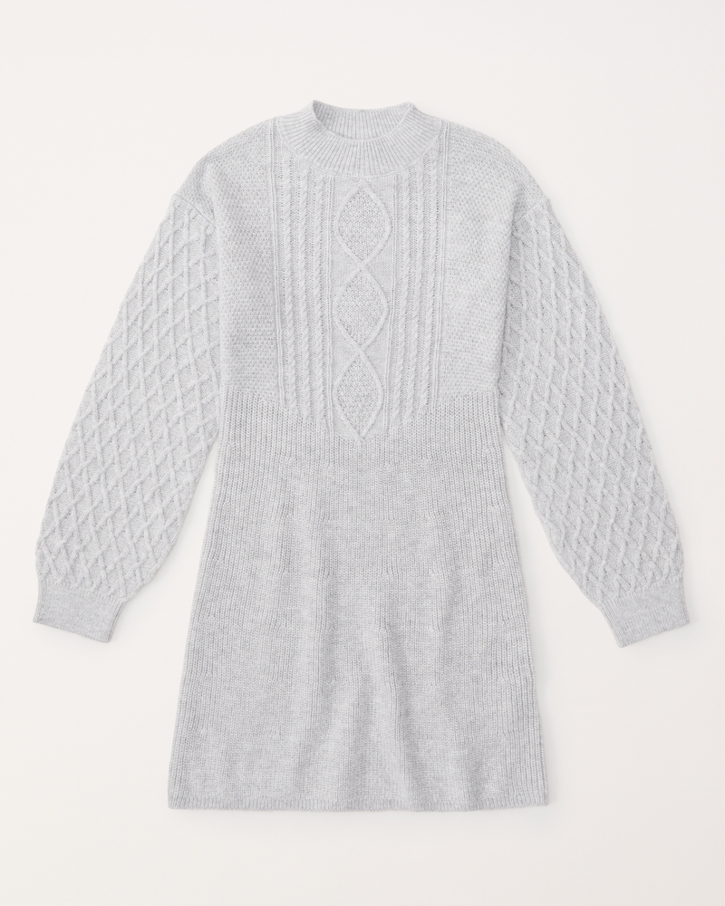 abercrombie kids cable mockneck sweater dress