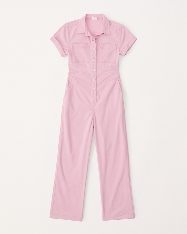 drapey twill jumpsuit, Pink