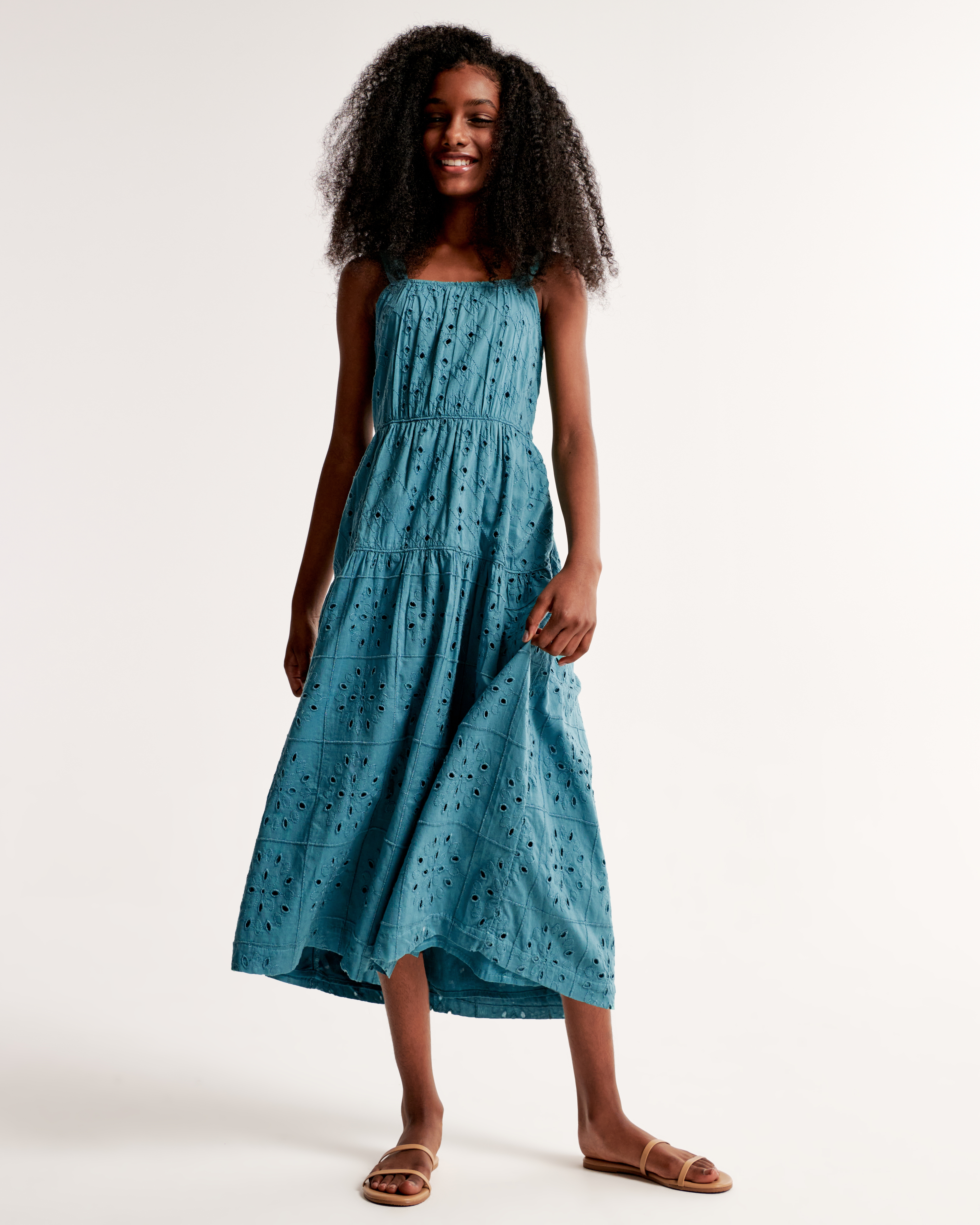 girls eyelet midi dress | girls clearance | Abercrombie.com