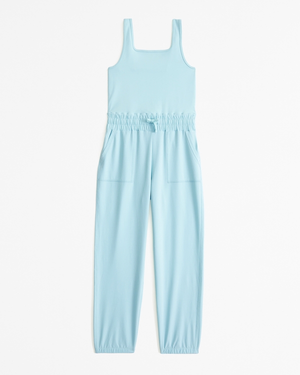 Abercrombie & Fitch, traveler mixed fabric parachute jumpsuit
