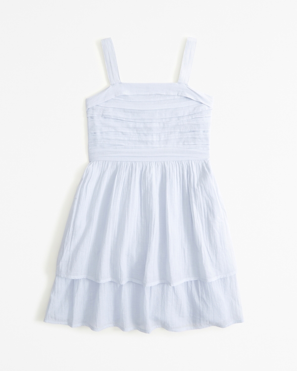 emerson tiered mini dress, Light Blue