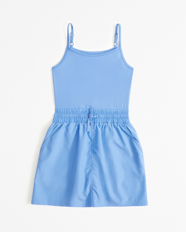 Hollister Co. CHAIN ON OFF SHOULDER WOVEN MIDI - Day dress - blue
