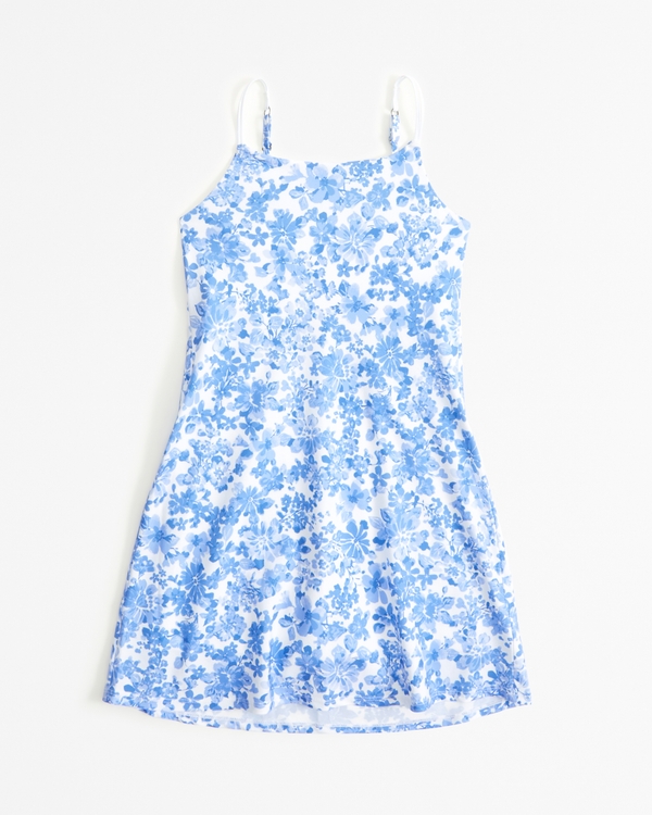 traveler mini dress, Blue Floral