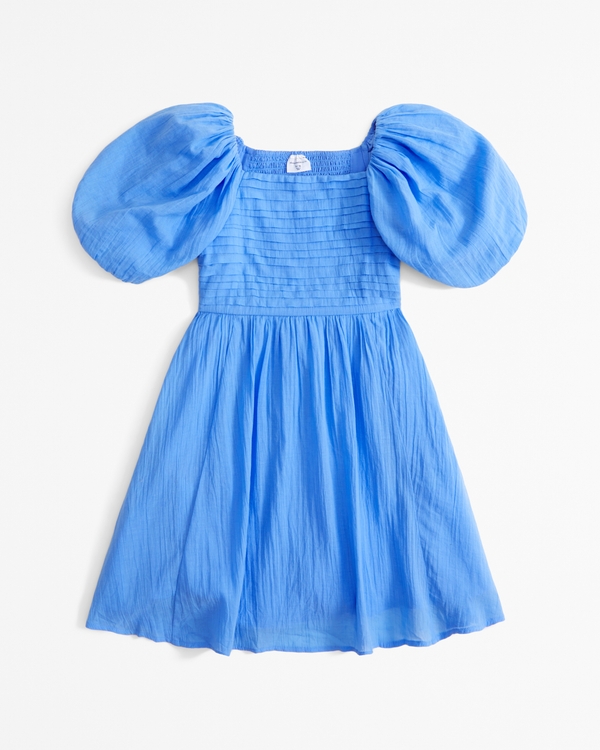 emerson puff sleeve mini dress, Blue