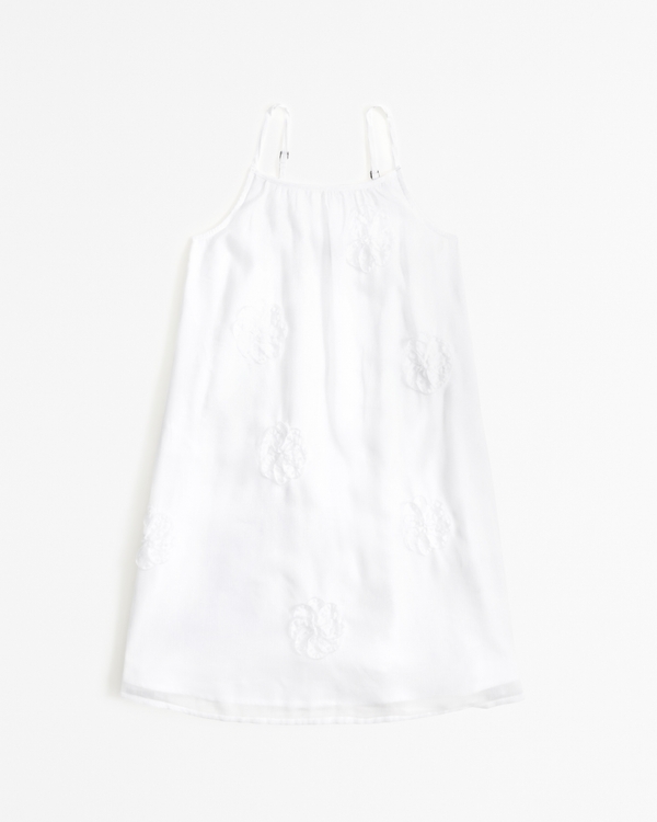 chiffon embellished mini dress, White