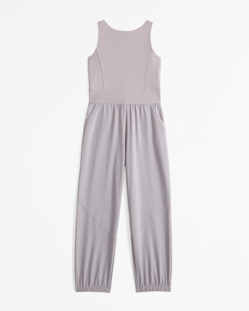 ypb mixed fabric jumpsuit