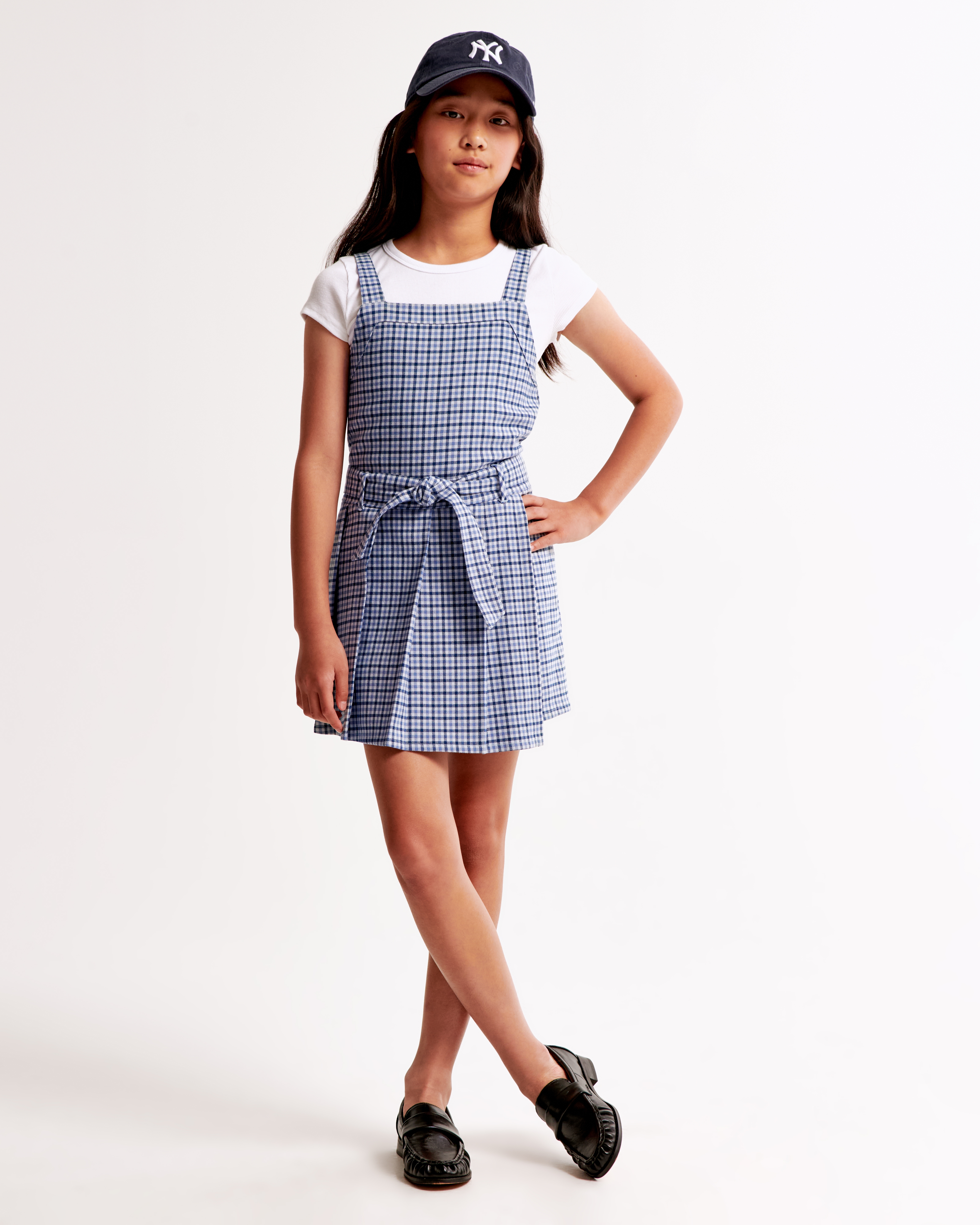 Abercrombie & Fitch Kids' Pleated Layerable Skort In Blue